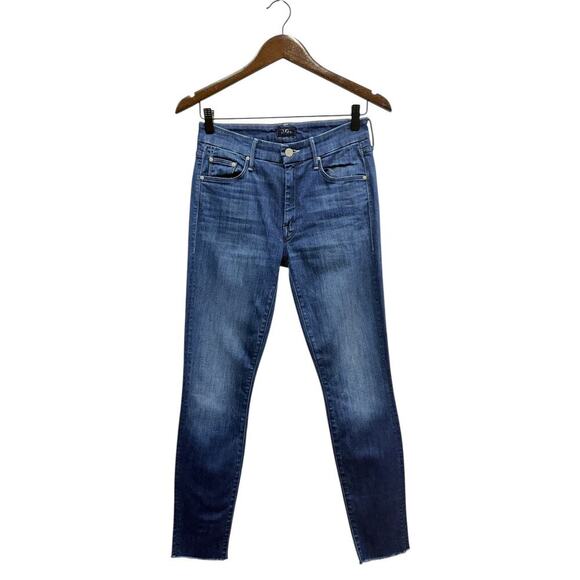 MOTHER The Looker Ankle Fray Skinny Jeans in Squeeze It size 26 - Picture 2 of 9